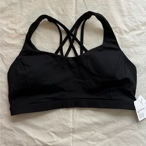 New Lululemon free to be serene bra sz14 black